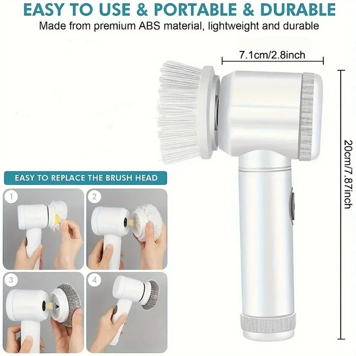 Smart  5 in 1 Electric Cleaning Brush for Bathroom and Kitchen