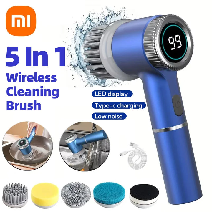 Xiaomi Electric Cleaning Brush Multifunctional with 5 Brush Heads and LED Display