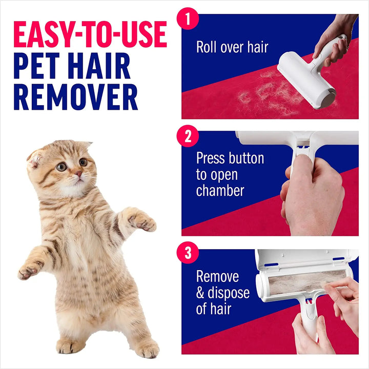 Pet Hair Remover - For Sofa, Carpet, Clothes, and Bedding - Portable and Multi-Use